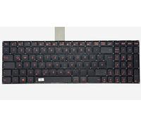T-ProTek Tastiera tedesca con stampa rossa, senza cornice, compatibile con ASUS R751JN, R751LA