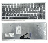 T-ProTek Tastiera Tedesca Nera. Cornice argento compatibile per Lenovo IdeaPad U310