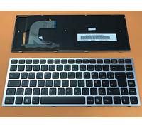 T-ProTek Tedesca - nero + argento crema + tastiera posteriore per Sony Vaio VPCS12J1E/W