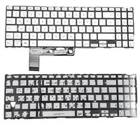 T-ProTek Tedesca - Tastiera argento con illuminazione compatibile per Asus ZenBook 15 UX533FD-A8153T