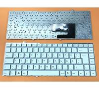 T-ProTek Tedesca - Tastiera bianca senza cornice per Sony Vaio VGN-FW11J, VGN-FW11L