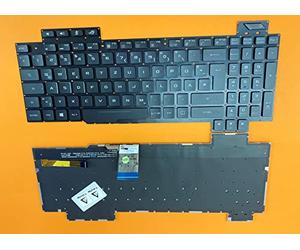 T-ProTek Tedesca - Tastiera con illuminazione compatibile per ASUS ROG Strix Scar II GL504GW Serie