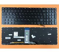 T-ProTek Tedesca - Tastiera con illuminazione, senza cornice per Lenovo Yoga 500-15isk