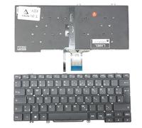 T-ProTek Tedesca - Tastiera nera con illuminazione compatibile per Dell Latitude 7300