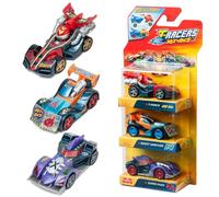 T-Racers Mix ´N RACE 3 Pack - Confezione da 3 auto da collezione, ogni auto può essere divisa in due con parti e ruote intercambiabili. Confezione 4/4