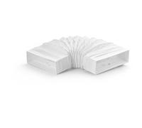 T-RBFLEX Raccordo Curva A Ampio Canale 125 Bianco