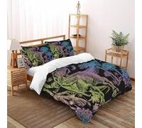 T-Rex 3 Pezzi Copripiumino Con Stampa animale animale di carteone animatoe 3D Microfiber Con Federe Per Ragazzi E Ragazze Super King Size Double(200x200cm)