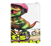 T-rex Biker That's The Bomb - Porta passaporto in pelle con porta passaporto e vaccino, con scomparto per carte di vaccinazione, per uomini e donne, impermeabile