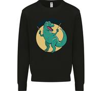 T-Rex Che Cosa Ora Divertente Dinosaur Uomo Felpa Maglione