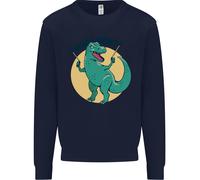 T-Rex Che Cosa Ora Divertente Dinosaur Uomo Felpa Maglione