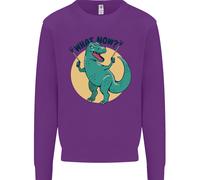 T-Rex Che Cosa Ora Divertente Dinosaur Uomo Felpa Maglione