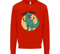 T-Rex Che Cosa Ora Divertente Dinosaur Uomo Felpa Maglione