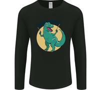 T-Rex Che Cosa Ora Divertente Dinosauro Uomo Manica Lunga T-Shirt