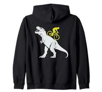 T-Rex Ciclista Avventura Emozionante Felpa con Cappuccio