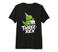T-Rex Compleanno Tre-Rex Dinosauro Terzo Carino Divertente Maglietta Premium