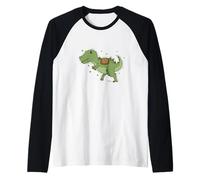 T-Rex con Sella per Equitazione Maglia con Maniche Raglan