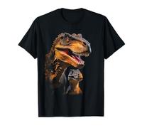 T-Rex Dad/Mom & Baby Graphic Design Adult & Kids (Black) Maglietta