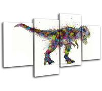 T Rex Dinosaur Abstract Animals MULTI TELA parete arte foto stampa