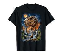 T-Rex Dinosaur Lover Epic Preistoric Dino Paesaggio Maglietta