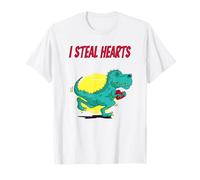 T-Rex Dinosauro I Steal Hearts Maglietta