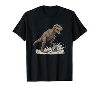 T Rex Dinosauro Stomping Rock Jurassic Roar Maglietta