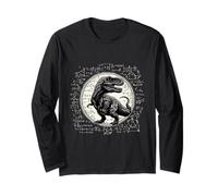 T-Rex Disegno Lavagna Algebra Tyrannosauro per Uomo e Donna Maglia a Manica
