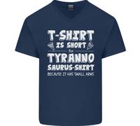 T-Rex Divertente Maglietta In Cotone A V Per Uomo Tyrannosaurus Rex