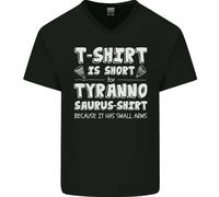 T-Rex Divertente Maglietta In Cotone A V Per Uomo Tyrannosaurus Rex