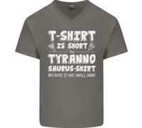 T-Rex Divertente Maglietta In Cotone A V Per Uomo Tyrannosaurus Rex
