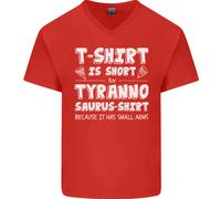 T-Rex Divertente Maglietta In Cotone A V Per Uomo Tyrannosaurus Rex