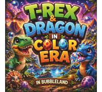 T-Rex & Dragons in Color Era: A Cute and Easy Coloring Book for Kids Ages 4-8 Featuring Adorable T-Rexes, Friendly Dragons, and 40 Fun Bubble ... Imagination, and Prehistoric Magic