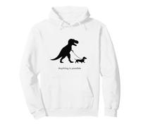 T-Rex e Bassotto - Tutto è Possibile - Credere Felpa con Cappuccio