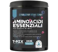 T-Rex EAA Aminoacidi Essenziali Integratore Essential Amino con Vitamine in Polvere Gusto Frutti di Bosco, 252g