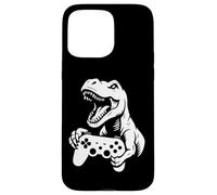 T Rex Gamer Controller Grafico Dinosauro Gaming Art Custodia per iPhone 15 Pro Max