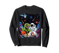 T-Rex Gioca a Basket con Un Astronauta nello Spazio Felpa