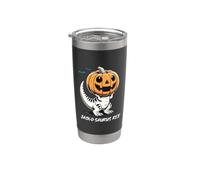 T Rex Halloween scheletro zucca Jack O lanterna dinosauro Bicchiere termico in acciaio inox doppia parete