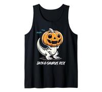 T Rex Halloween Scheletro Zucca Jack O Lanterna Dinosauro Canotta
