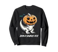 T Rex Halloween Scheletro Zucca Jack O Lanterna Dinosauro Felpa