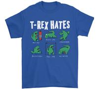 T- Rex Hates Divertente Dinosauri Jurassic Palestra Uomo T-Shirt 100% IN Cotone