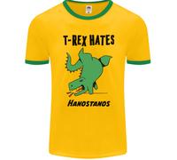 T- Rex Hates Handstands Divertente Dinosauri Uomo Ringer Fotl