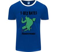 T- Rex Hates Handstands Divertente Dinosauri Uomo Ringer Fotl