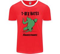T- Rex Hates Handstands Divertente Dinosauri Uomo Ringer Fotl