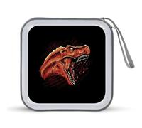 T Rex Head Funny CD Case Holder Organizer 40 Capacità DVD Collection Storage Bag Portafoglio per Auto Casa Viaggio