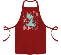 T-Rex i Love You Dinosauro Valentines Giorno Cotone Grembiule 100% Biologico