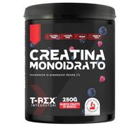 T-Rex Integratori Creatina Monoidrata - Integratore alimentare per massa muscolare e boost energetico pre workout (Frutti di Bosco, 250 g (Confezione da 1))