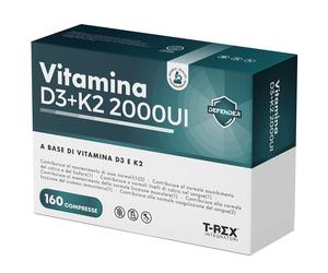 T-Rex Integratori Vitamina D3 + Vitamina K2 160 compresse 160 pz Compr