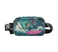 T-rex - Marsupio da uomo e donna, multiuso, con tracolla regolabile, per shopping, sport, lavoro