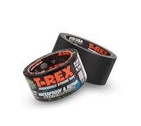 T-Rex Nastro adesivo impermeabile e riparatore, 48 mm x 9,1 m, nero, nastro di riparazione subacqueo, impermeabile e extra forte, autoadesivo per piscina, tubi dell'acqua e casa, resistente alle