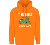 T-Rex Odia I Push Up Divertente Palestra Dinosauri Bambini Felpa