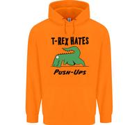 T-Rex Odia I Push Up Divertente Palestra Dinosauri Uomo Felpa